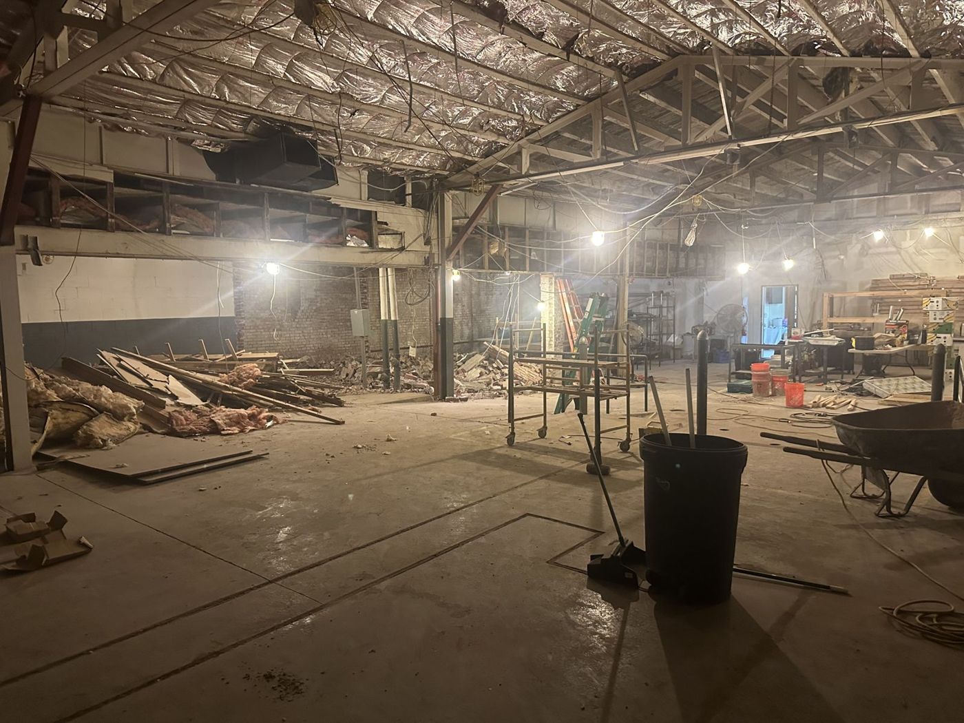 Clearing the floor for new concrete