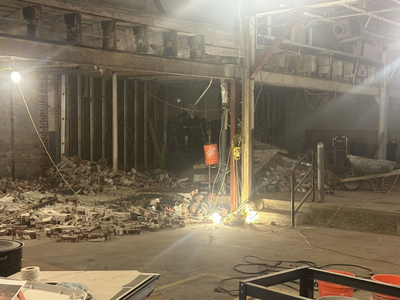 Old interior walls coming down
